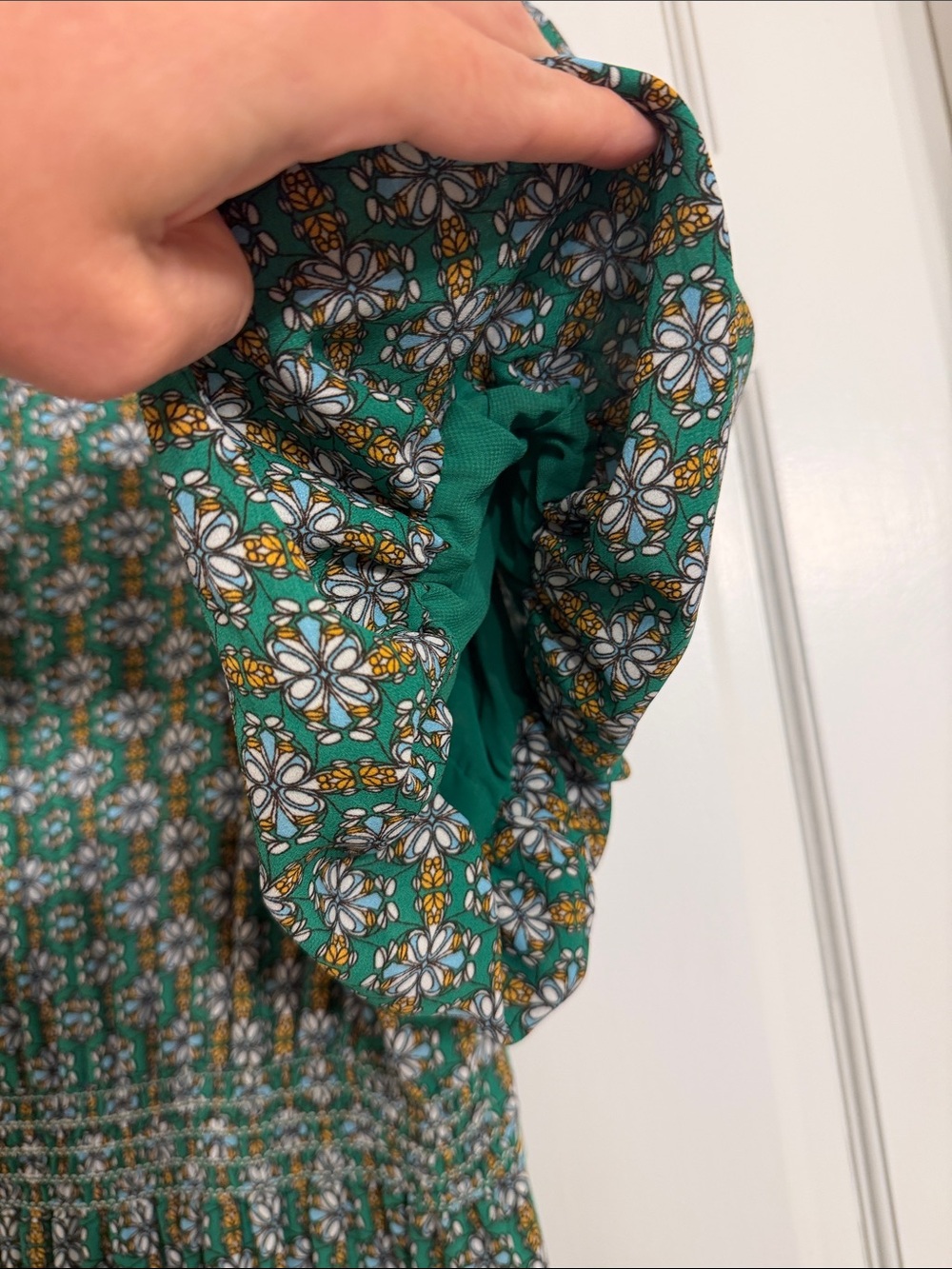 Max Studio Green Floral Tiered Maxi Dress - Picture 5 of 8